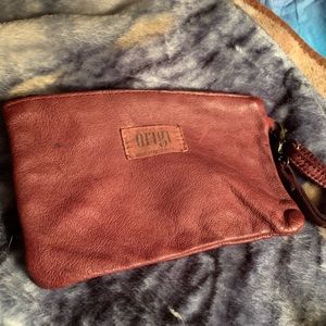 Leather wristlet
